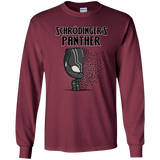 T-Shirts Maroon / YS Schrodingers Panther Youth Long Sleeve T-Shirt