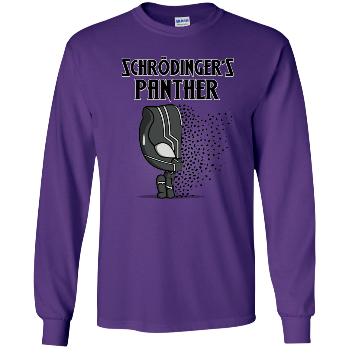 T-Shirts Purple / YS Schrodingers Panther Youth Long Sleeve T-Shirt