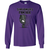 T-Shirts Purple / YS Schrodingers Panther Youth Long Sleeve T-Shirt