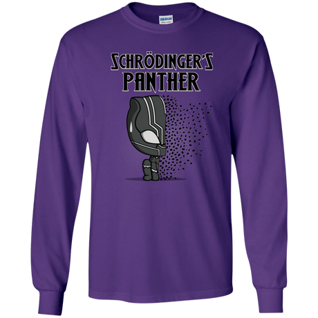 T-Shirts Purple / YS Schrodingers Panther Youth Long Sleeve T-Shirt