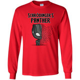 T-Shirts Red / YS Schrodingers Panther Youth Long Sleeve T-Shirt
