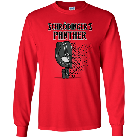 T-Shirts Red / YS Schrodingers Panther Youth Long Sleeve T-Shirt