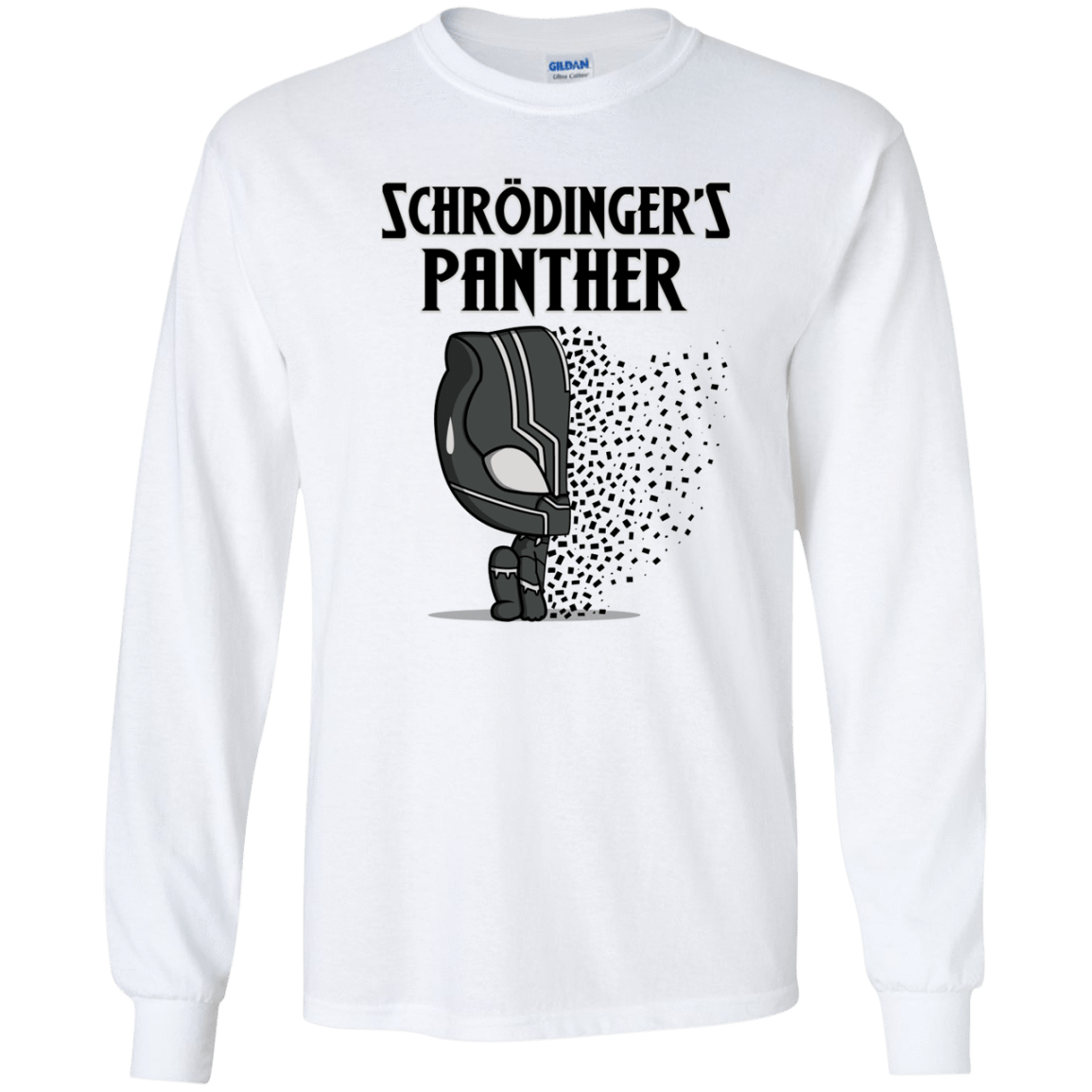 T-Shirts White / YS Schrodingers Panther Youth Long Sleeve T-Shirt