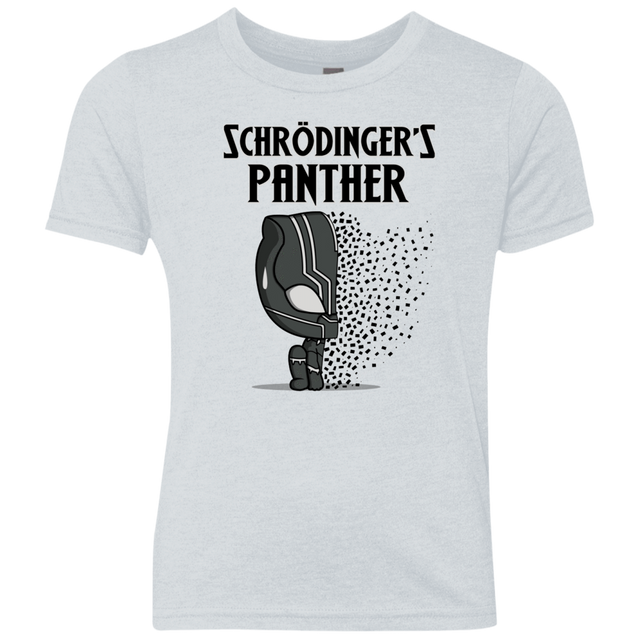 T-Shirts Heather White / YXS Schrodingers Panther Youth Triblend T-Shirt