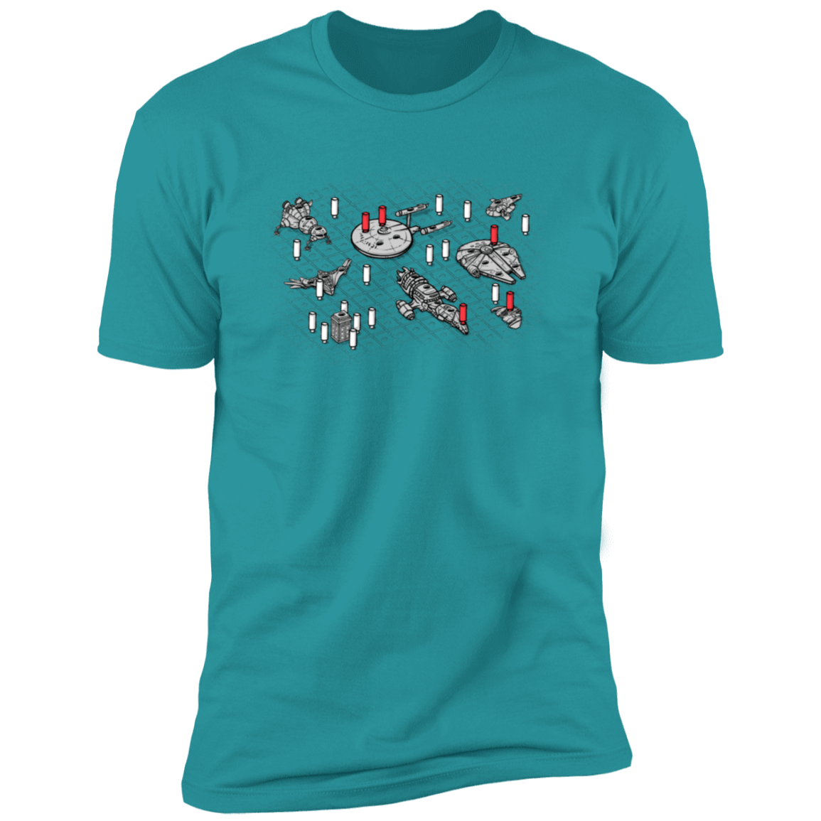 T-Shirts Tahiti Blue / X-Small Sci-Fi Battleship Premium T-Shirt