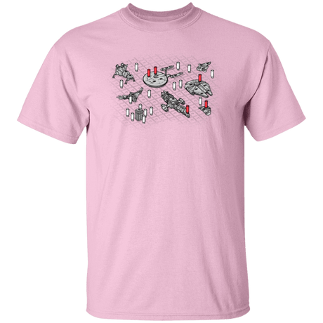 T-Shirts Light Pink / S Sci-Fi Battleship T-Shirt