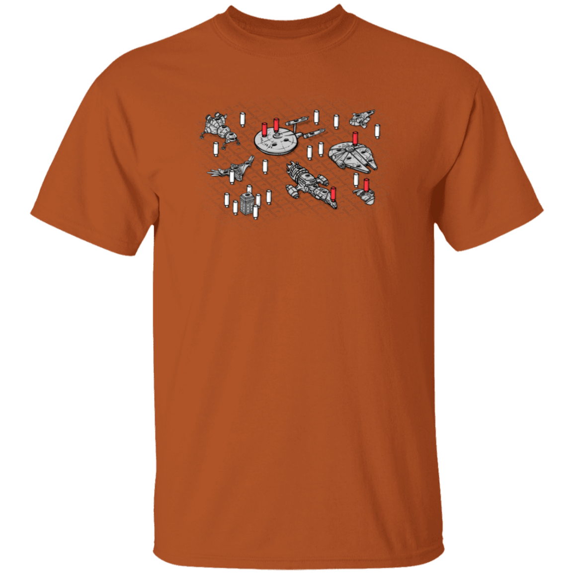 T-Shirts Texas Orange / S Sci-Fi Battleship T-Shirt