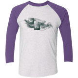 T-Shirts Heather White/Purple Rush / X-Small Science Bitch Men's Triblend 3/4 Sleeve