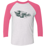 T-Shirts Heather White/Vintage Pink / X-Small Science Bitch Men's Triblend 3/4 Sleeve