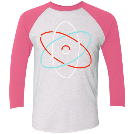 T-Shirts Heather White/Vintage Pink / X-Small Science Men's Triblend 3/4 Sleeve