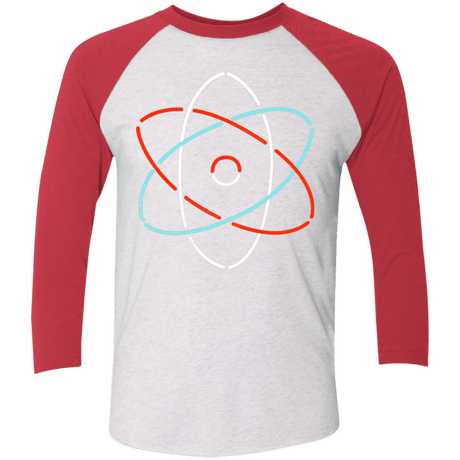 T-Shirts Heather White/Vintage Red / X-Small Science Men's Triblend 3/4 Sleeve