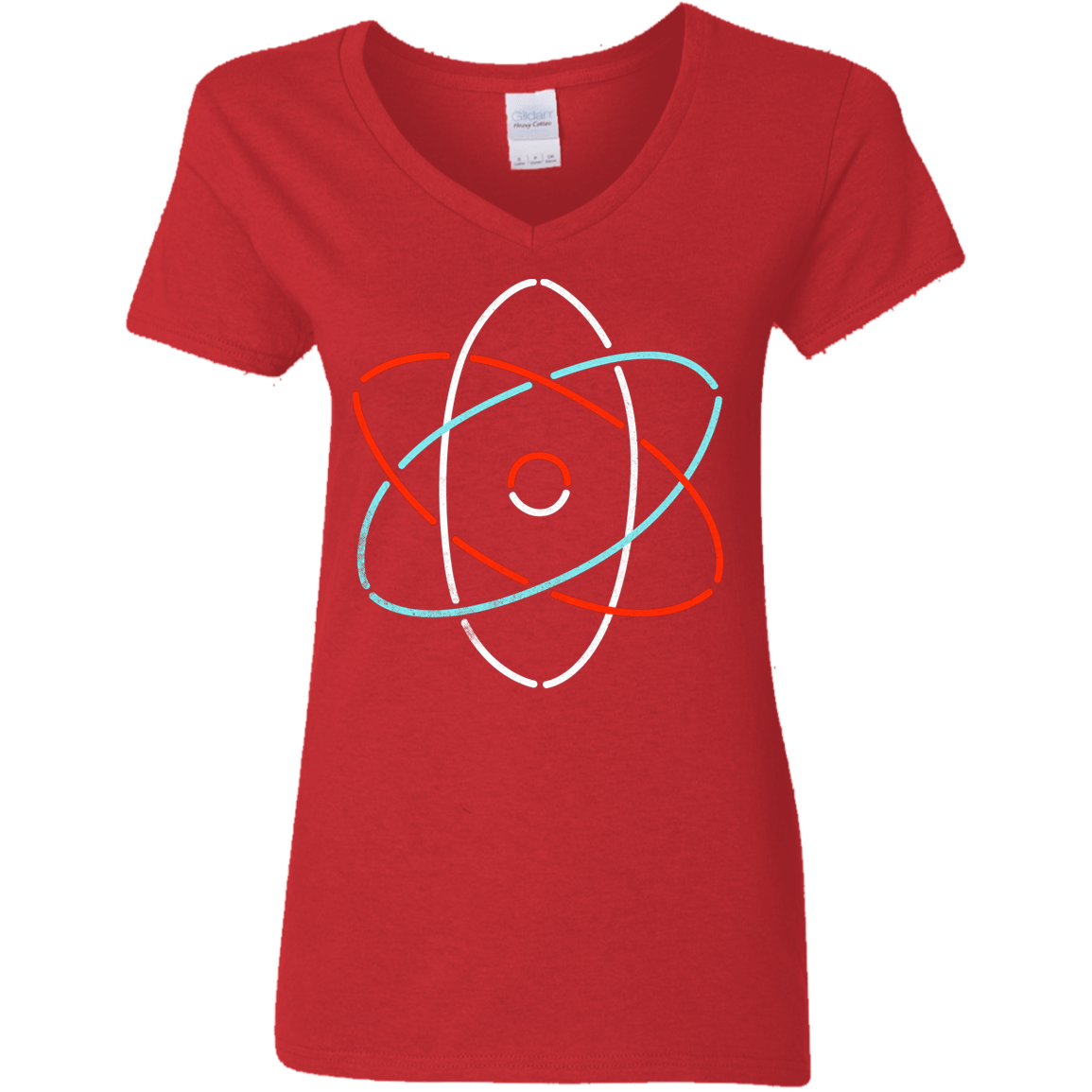 T-Shirts Red / S Science Women's V-Neck T-Shirt