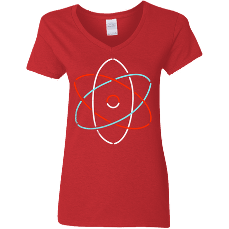 T-Shirts Red / S Science Women's V-Neck T-Shirt