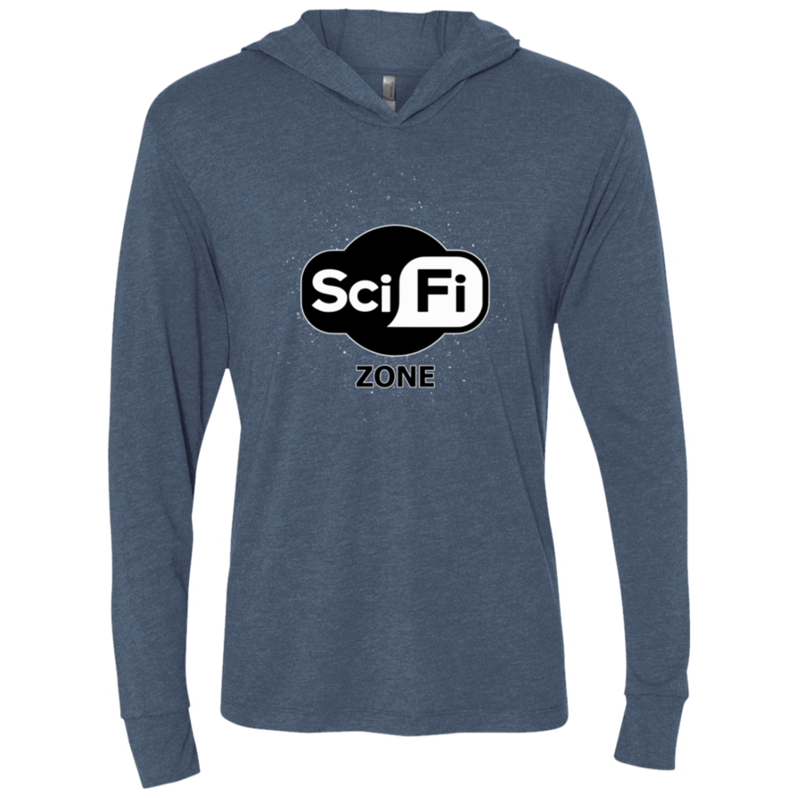 T-Shirts Indigo / X-Small Scifi zone Triblend Long Sleeve Hoodie Tee