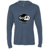 T-Shirts Indigo / X-Small Scifi zone Triblend Long Sleeve Hoodie Tee