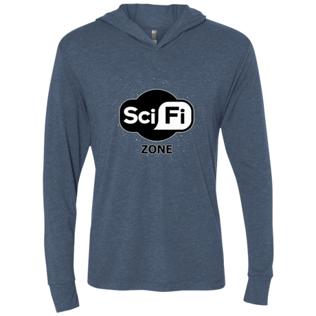 T-Shirts Indigo / X-Small Scifi zone Triblend Long Sleeve Hoodie Tee