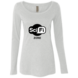 T-Shirts Heather White / Small Scifi zone Women's Triblend Long Sleeve Shirt