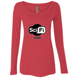 T-Shirts Vintage Red / Small Scifi zone Women's Triblend Long Sleeve Shirt