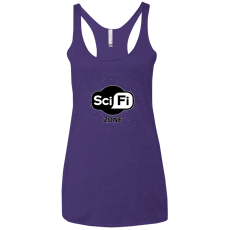 T-Shirts Purple / X-Small Scifi zone Women's Triblend Racerback Tank
