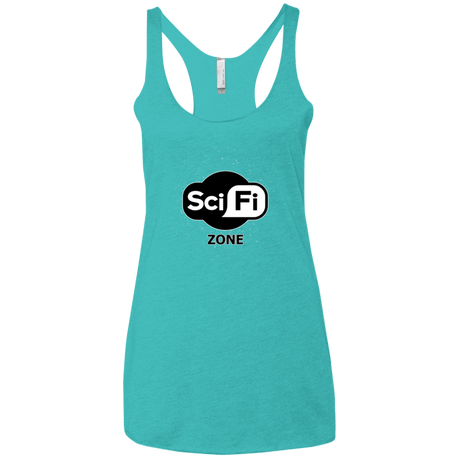 T-Shirts Tahiti Blue / X-Small Scifi zone Women's Triblend Racerback Tank