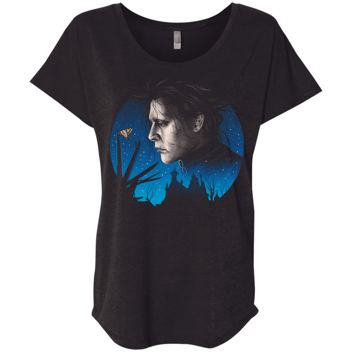 T-Shirts Vintage Black / X-Small Scissored Gentleman Triblend Dolman Sleeve