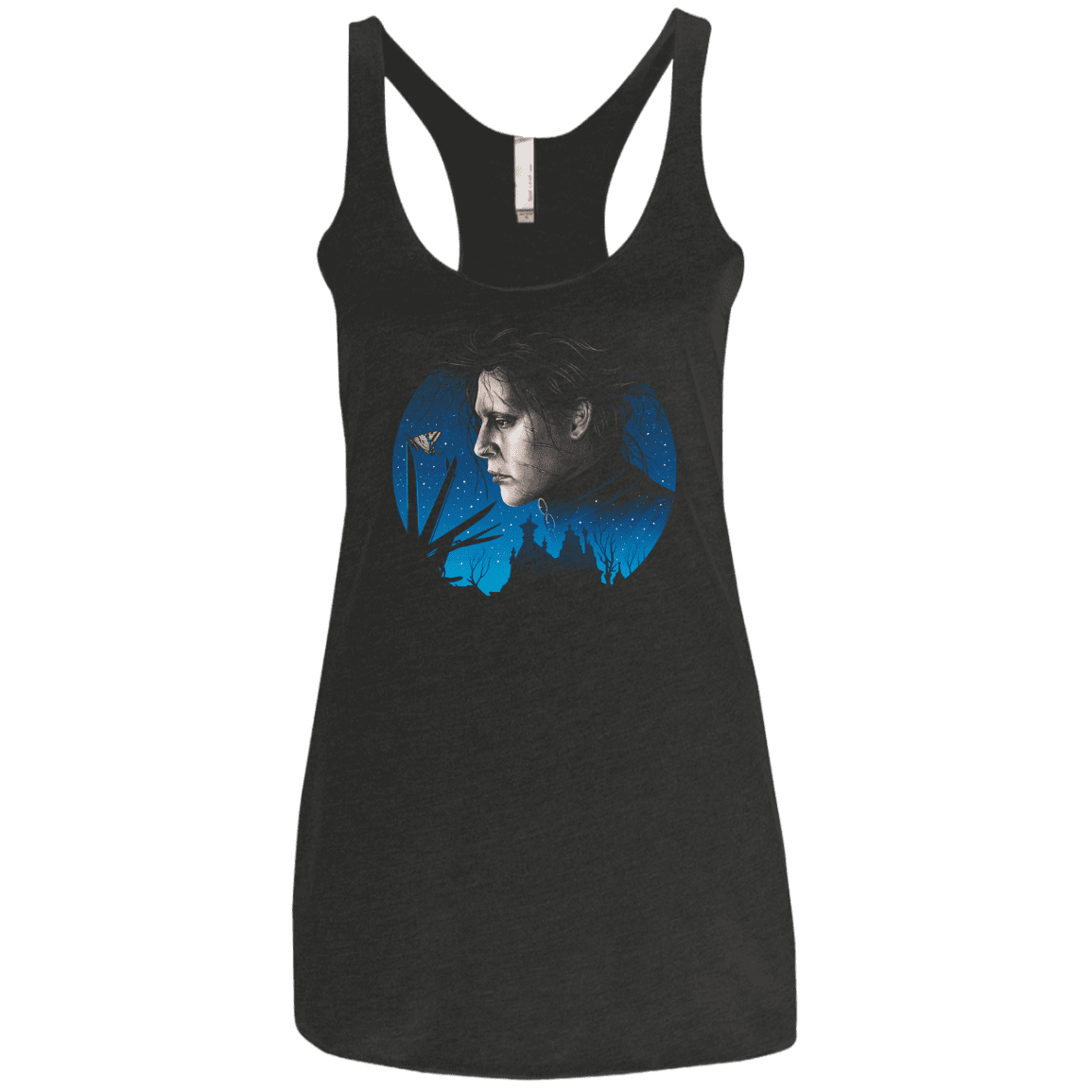 T-Shirts Vintage Black / X-Small Scissored Gentleman Women's Triblend Racerback Tank