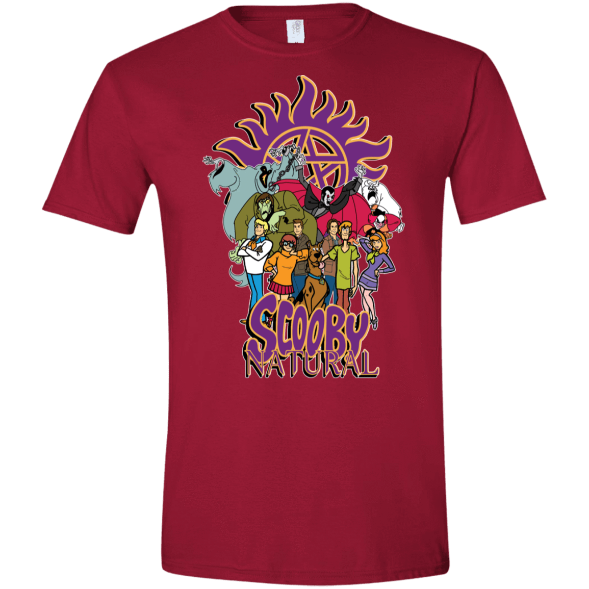 T-Shirts Cardinal Red / S Scooby Natural Men's Semi-Fitted Softstyle