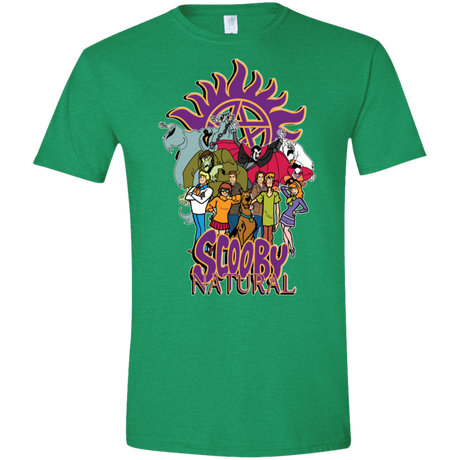 T-Shirts Heather Irish Green / S Scooby Natural Men's Semi-Fitted Softstyle