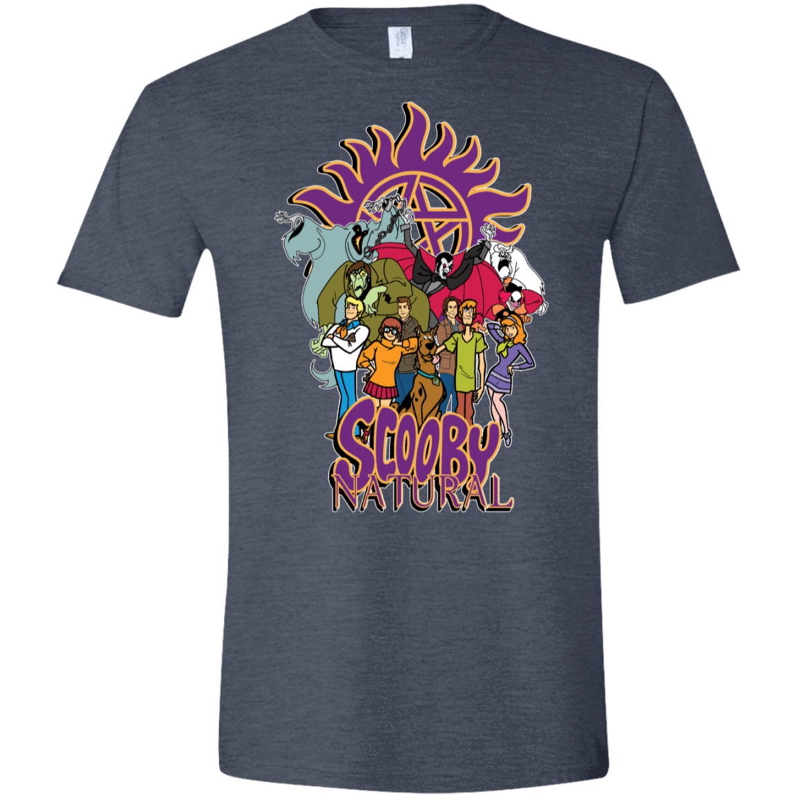 T-Shirts Heather Navy / S Scooby Natural Men's Semi-Fitted Softstyle