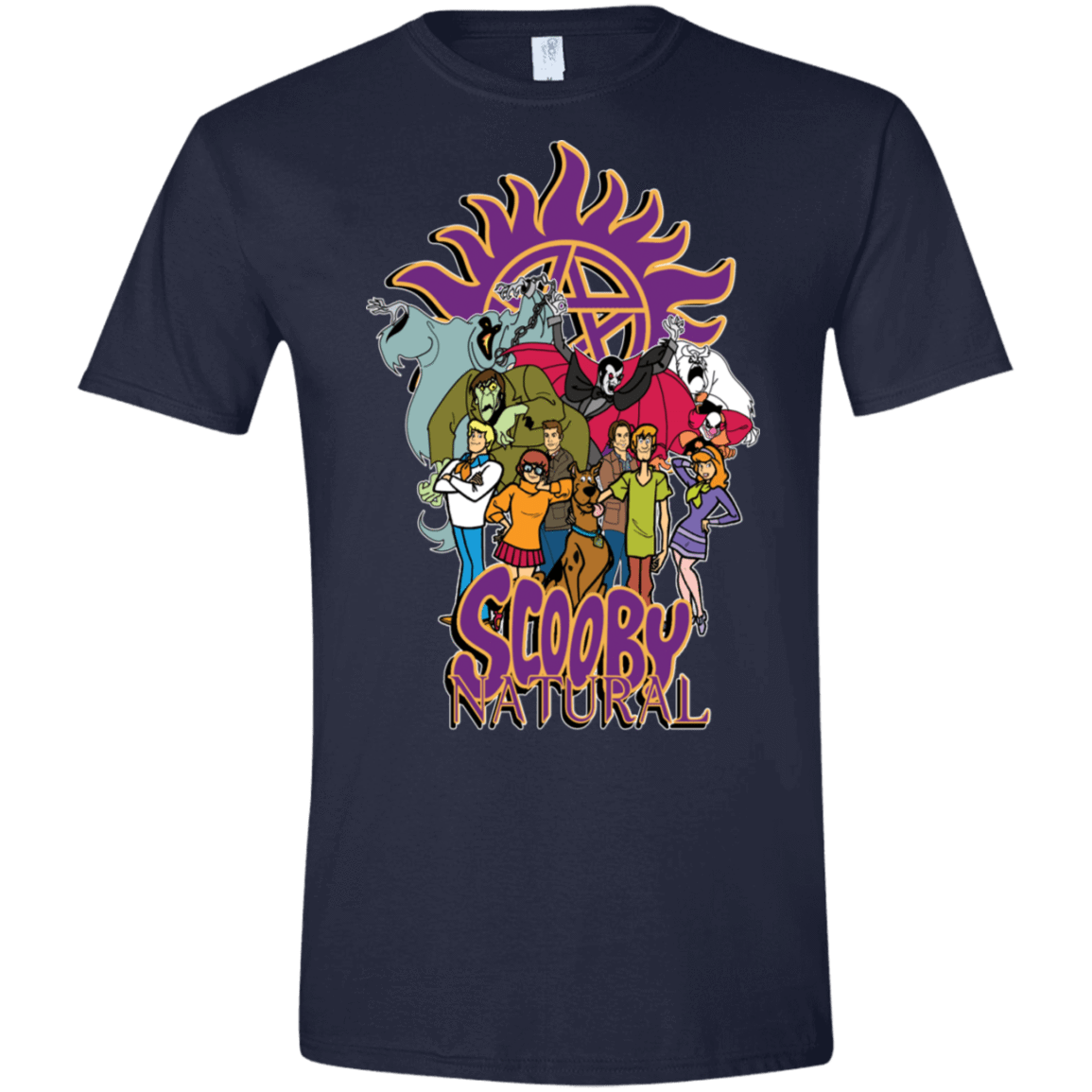 T-Shirts Navy / X-Small Scooby Natural Men's Semi-Fitted Softstyle