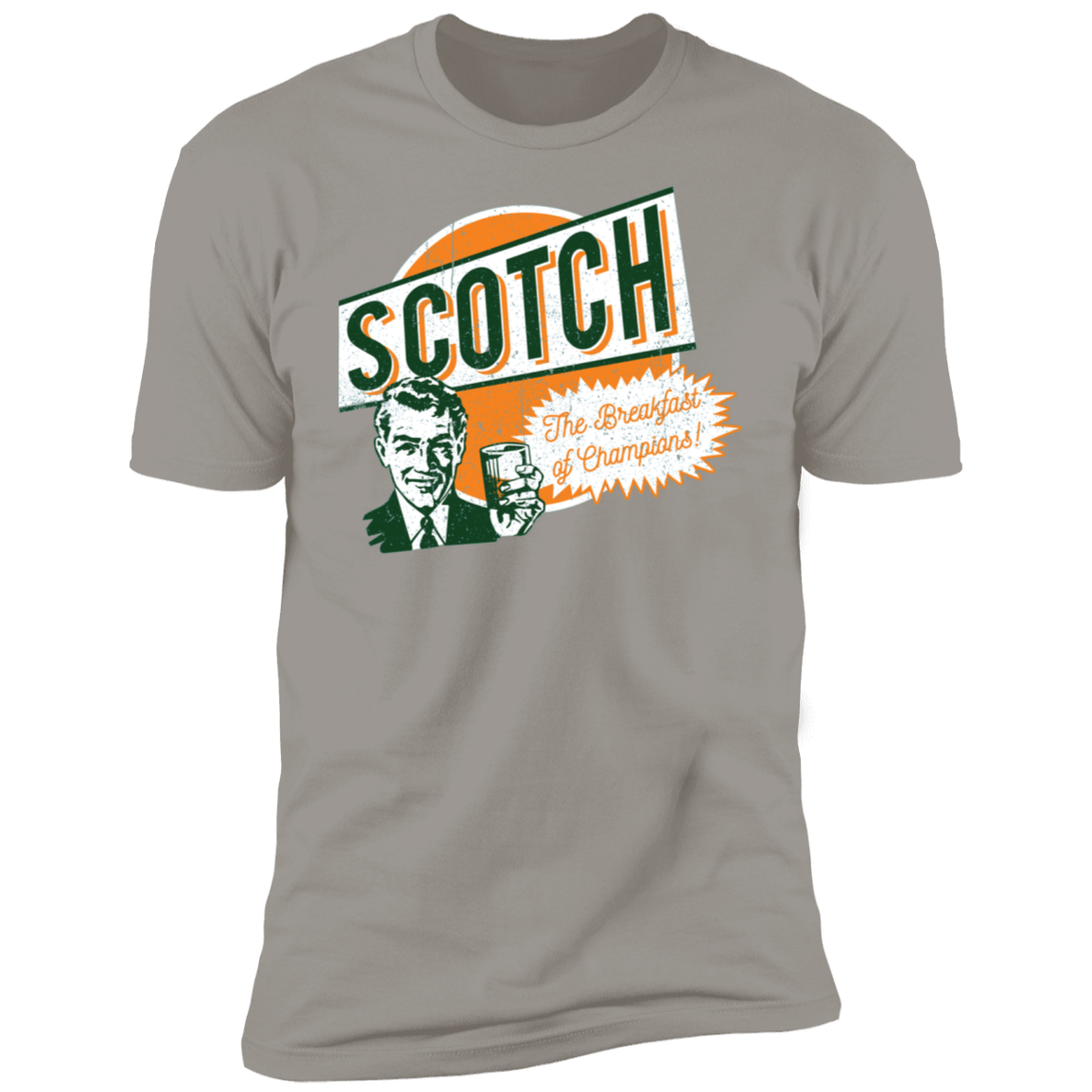 T-Shirts Light Grey / S Scotch Retro Worn Men's Premium T-Shirt