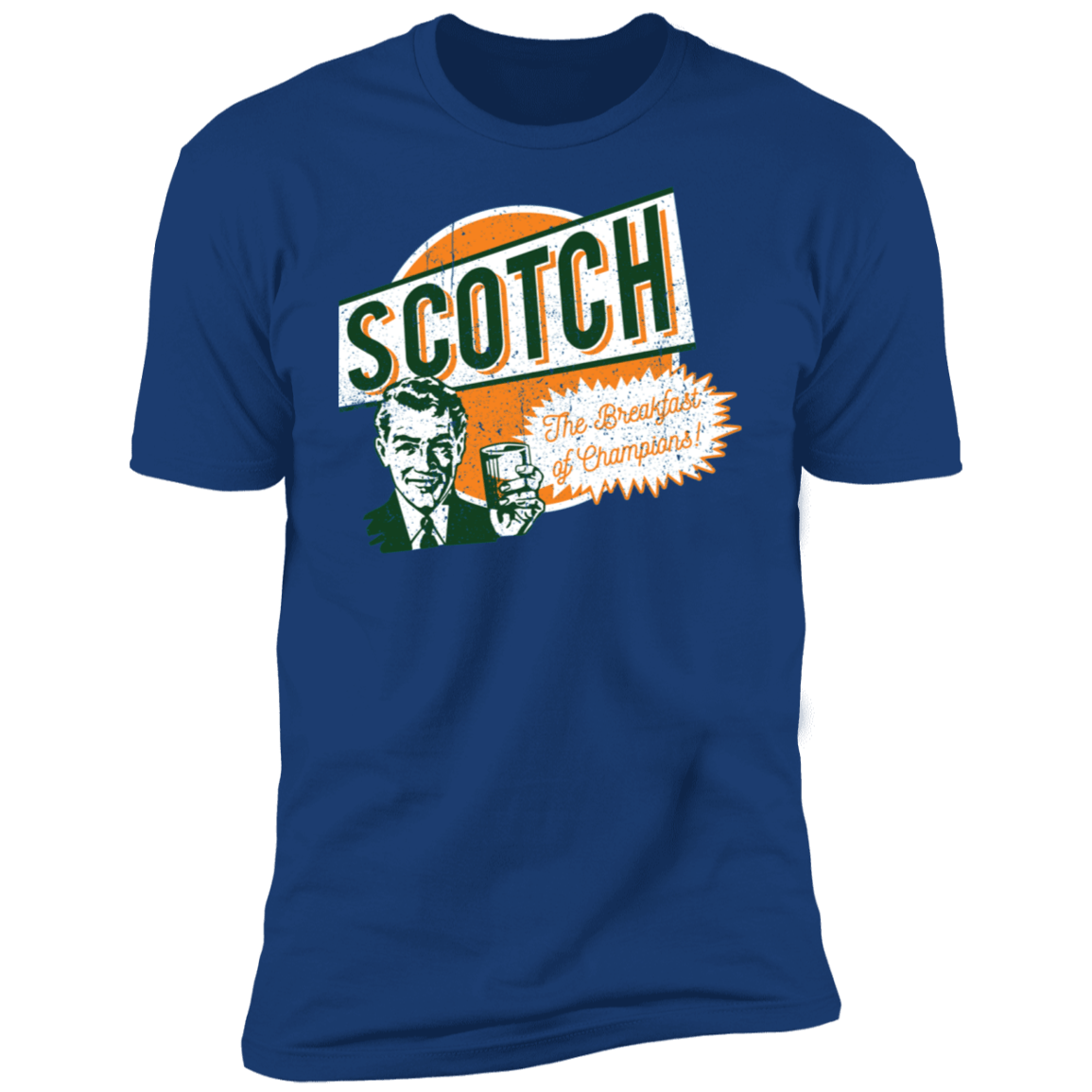 T-Shirts Royal / S Scotch Retro Worn Men's Premium T-Shirt