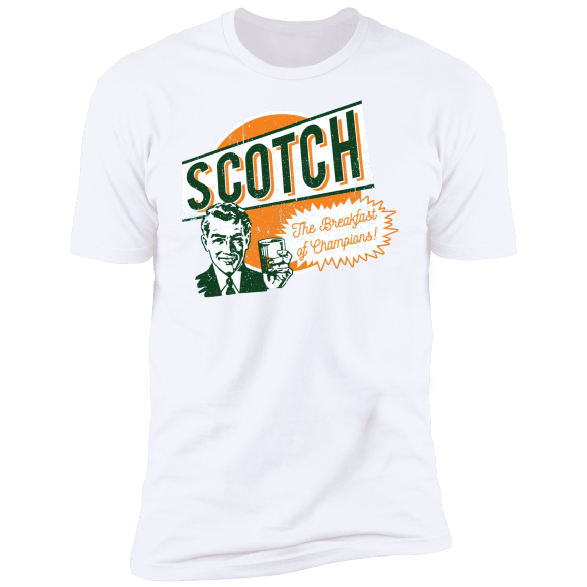 T-Shirts White / S Scotch Retro Worn Men's Premium T-Shirt