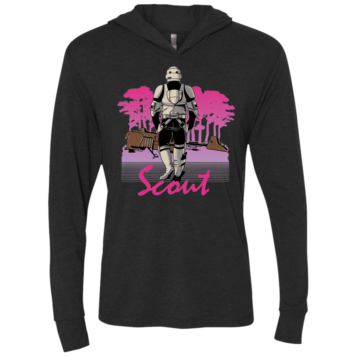 T-Shirts Vintage Black / X-Small SCOUT DRIVE Triblend Long Sleeve Hoodie Tee