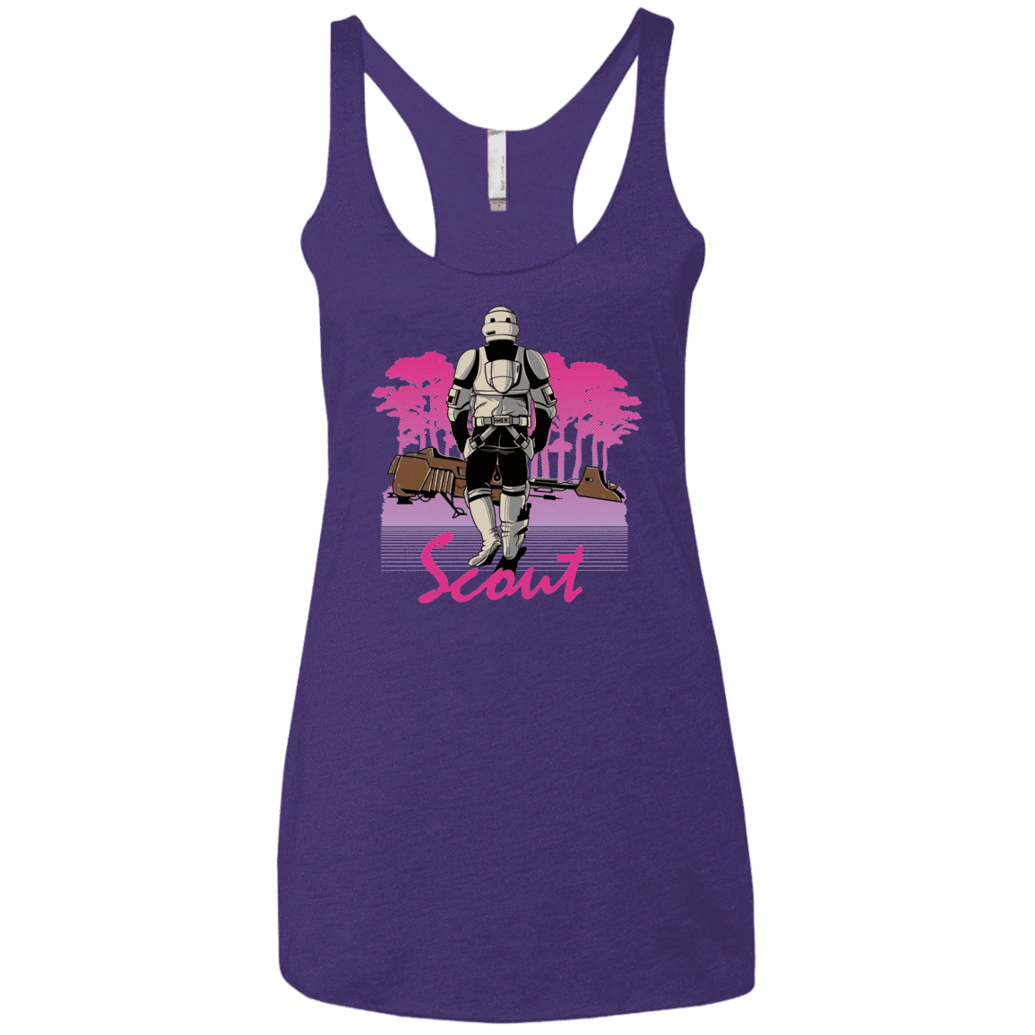 T-Shirts Purple Rush / X-Small SCOUT DRIVE Women's Triblend Racerback Tank