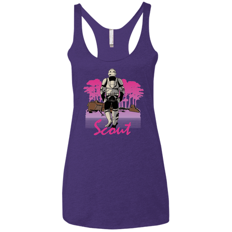 T-Shirts Purple Rush / X-Small SCOUT DRIVE Women's Triblend Racerback Tank