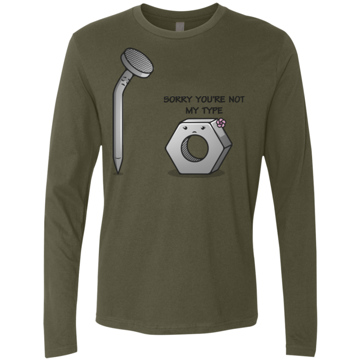 T-Shirts Military Green / Small Screw this Men's Premium Long Sleeve
