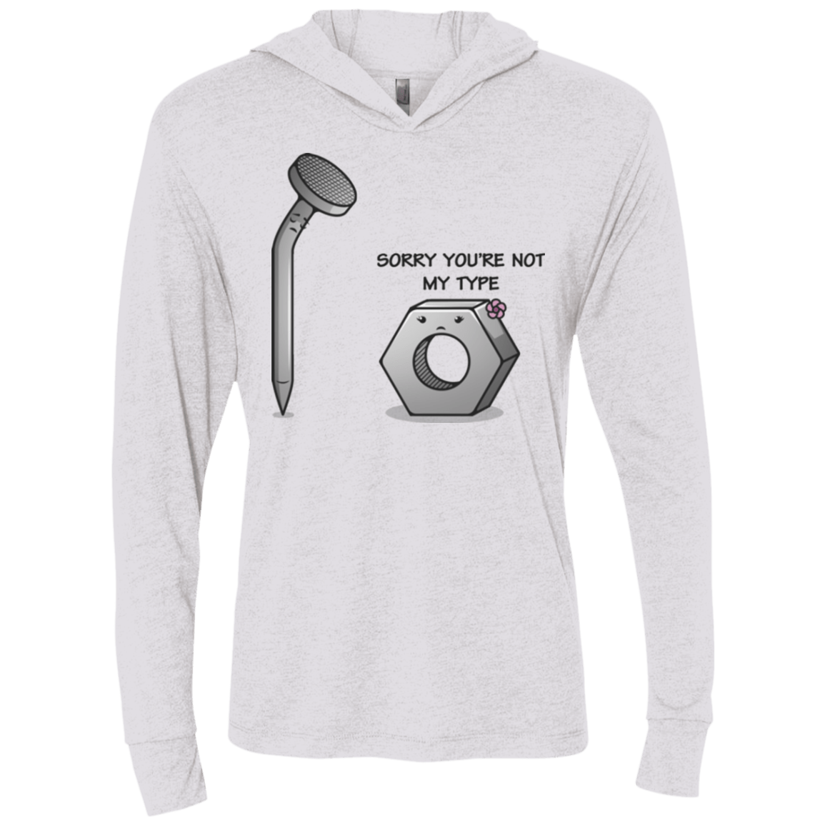 T-Shirts Heather White / X-Small Screw this Triblend Long Sleeve Hoodie Tee