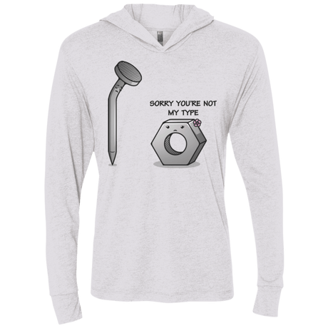 T-Shirts Heather White / X-Small Screw this Triblend Long Sleeve Hoodie Tee