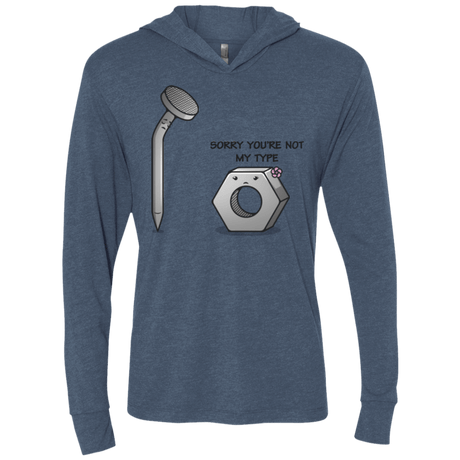 T-Shirts Indigo / X-Small Screw this Triblend Long Sleeve Hoodie Tee