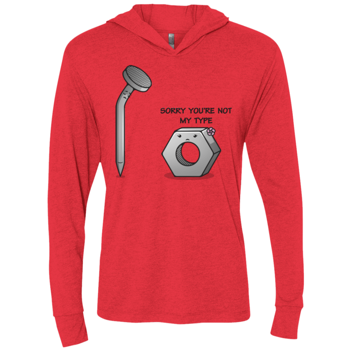 T-Shirts Vintage Red / X-Small Screw this Triblend Long Sleeve Hoodie Tee