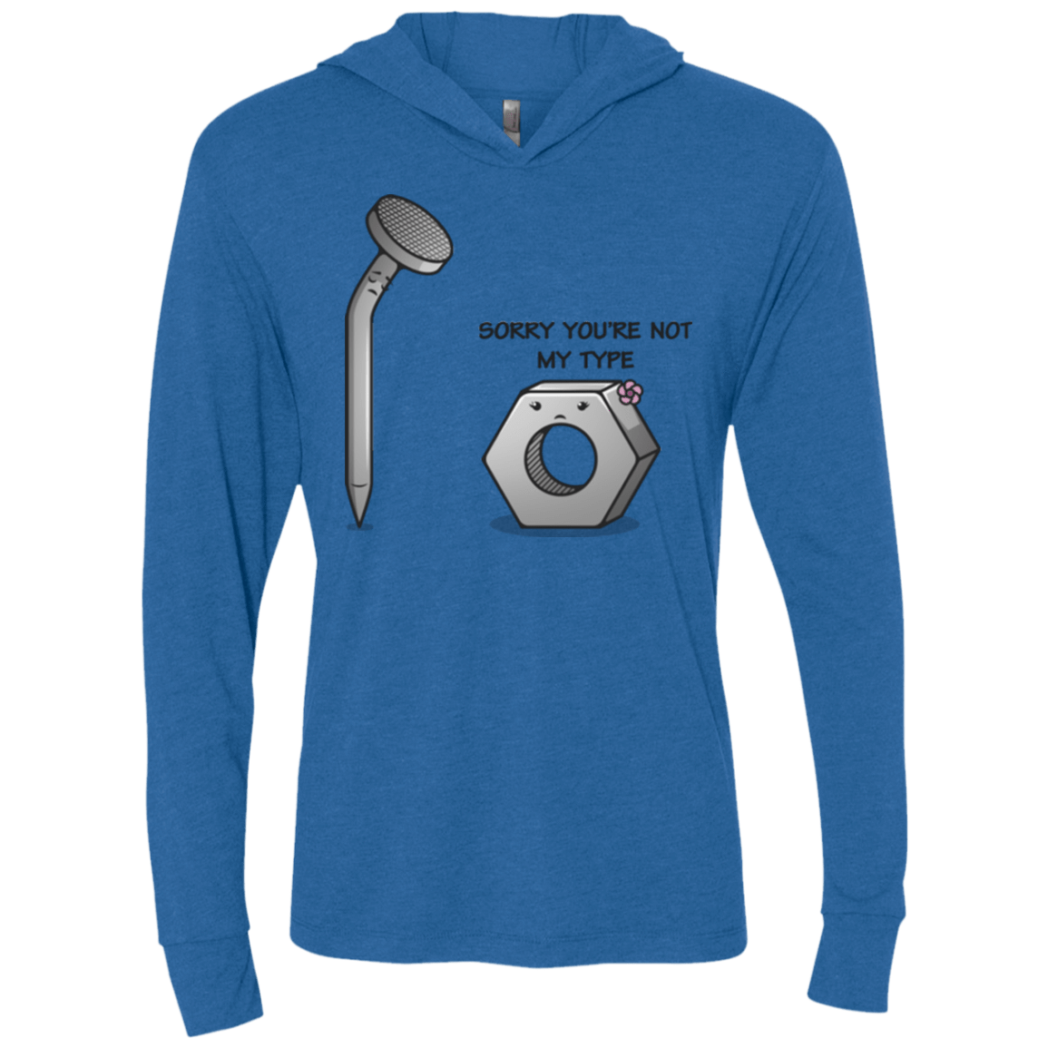 T-Shirts Vintage Royal / X-Small Screw this Triblend Long Sleeve Hoodie Tee