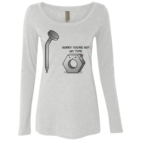 T-Shirts Heather White / Small Screw this Women's Triblend Long Sleeve Shirt