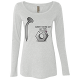T-Shirts Heather White / Small Screw this Women's Triblend Long Sleeve Shirt