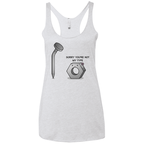 T-Shirts Heather White / X-Small Screw this Women's Triblend Racerback Tank
