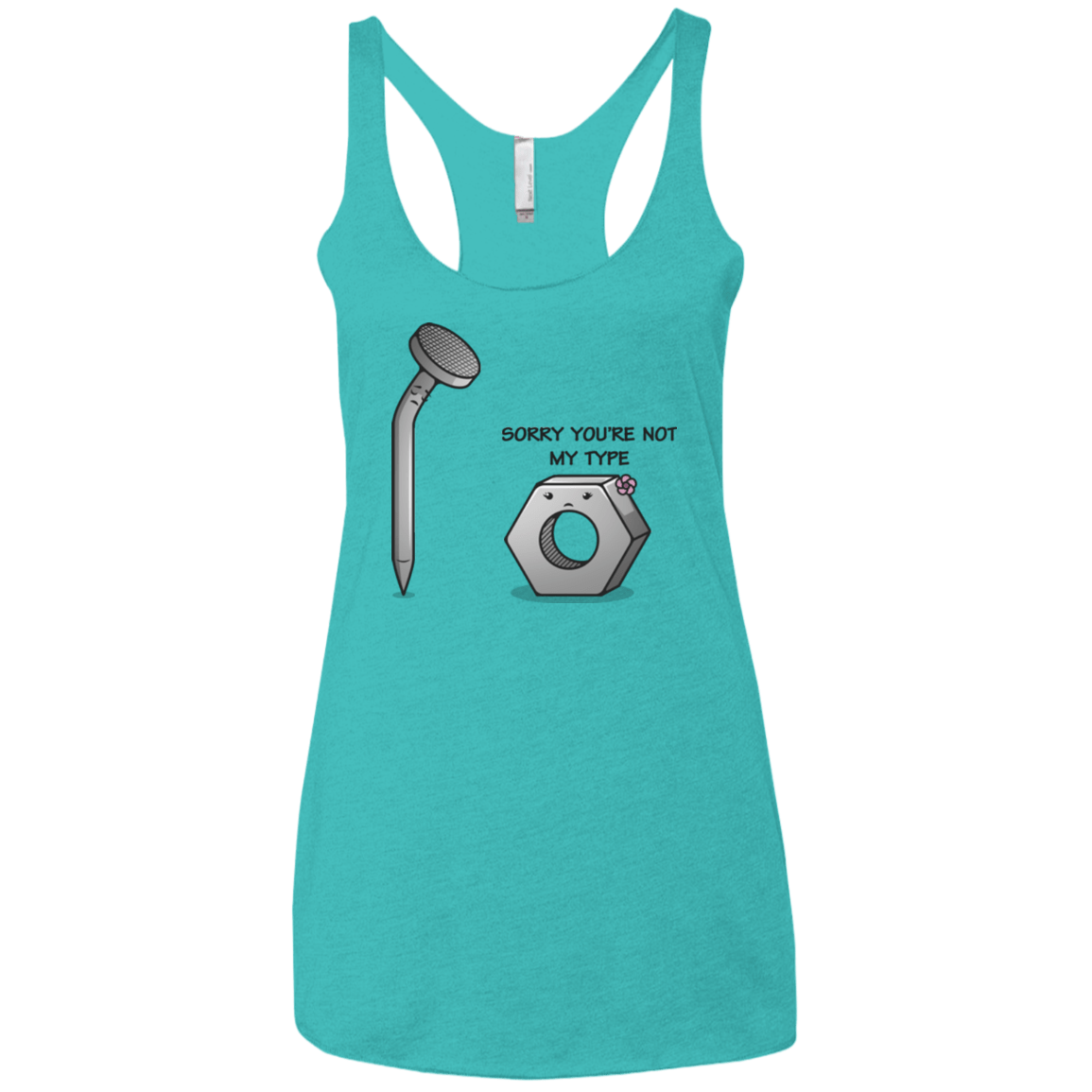 T-Shirts Tahiti Blue / X-Small Screw this Women's Triblend Racerback Tank