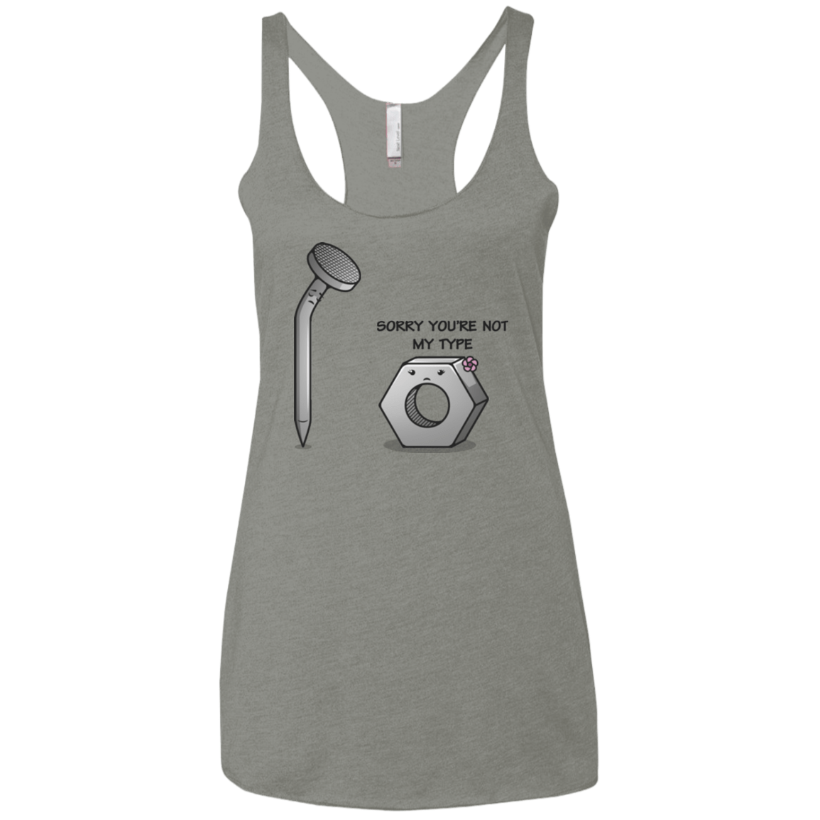 T-Shirts Venetian Grey / X-Small Screw this Women's Triblend Racerback Tank