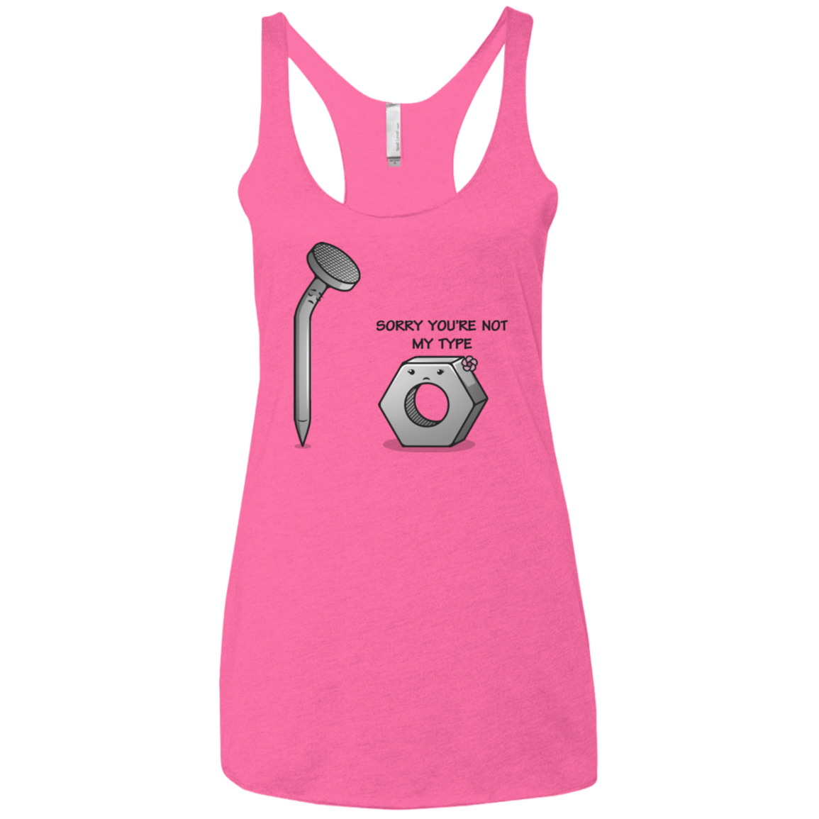 T-Shirts Vintage Pink / X-Small Screw this Women's Triblend Racerback Tank