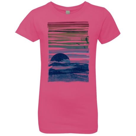 T-Shirts Hot Pink / YXS Sea Landscape Girls Premium T-Shirt