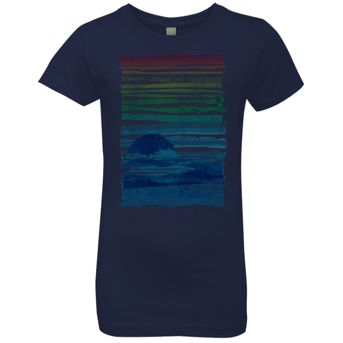 T-Shirts Midnight Navy / YXS Sea Landscape Girls Premium T-Shirt